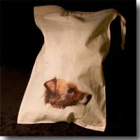 Pet Portrait Small Cotton Drawstring Bag