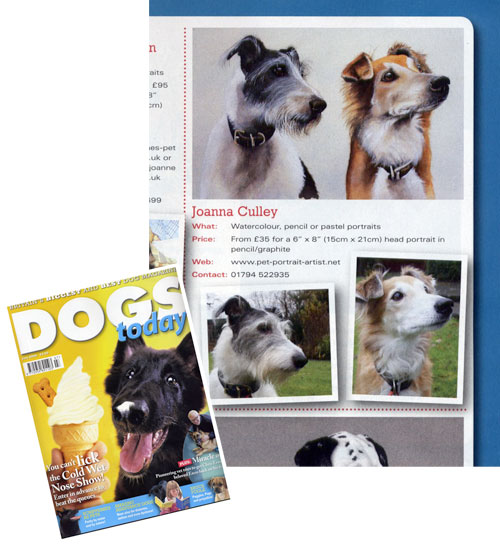 Dogs Today information about Joanna and www.Pet-Portrait-Artist.net